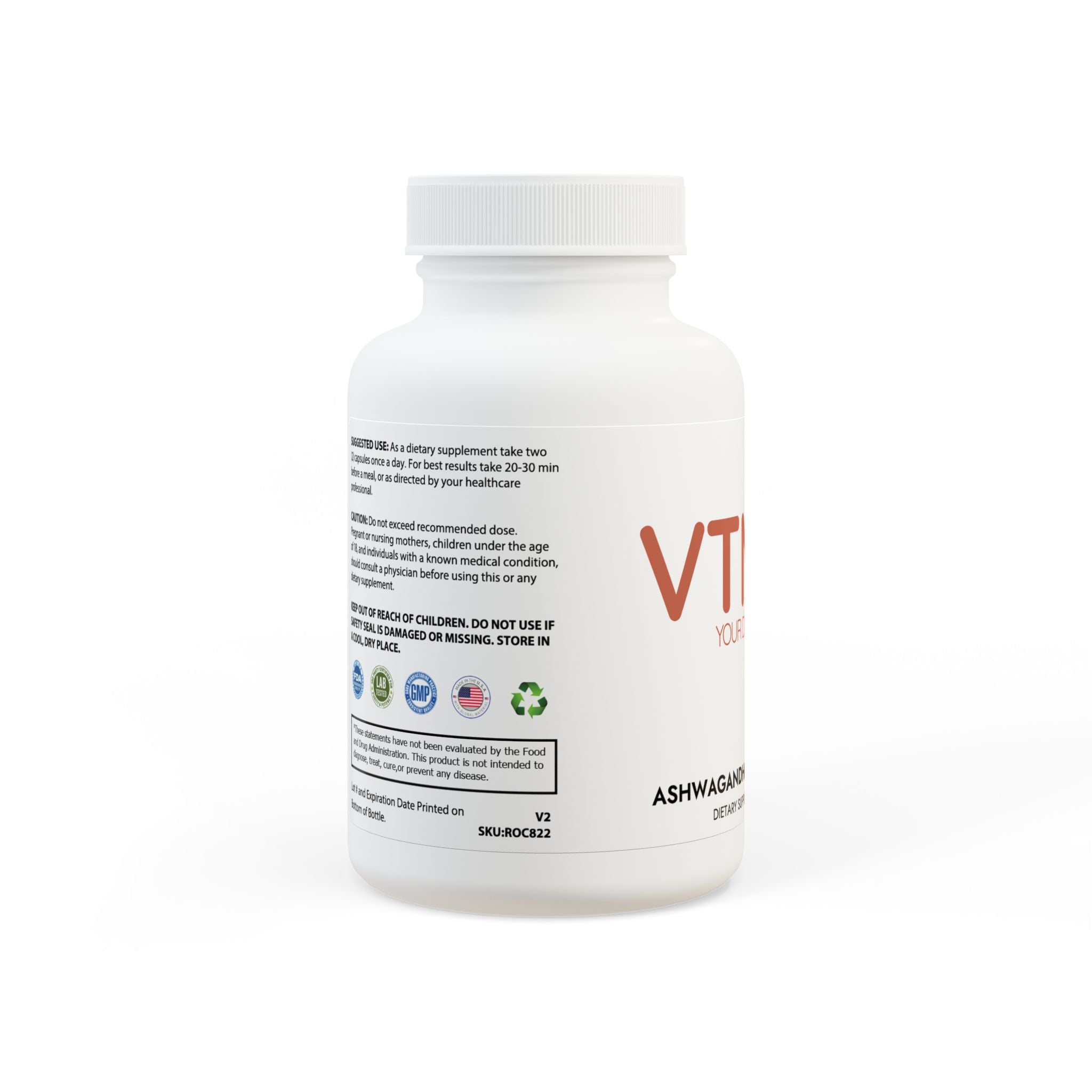 Ashwagandha and Black Pepper Supplement (60 capsules)