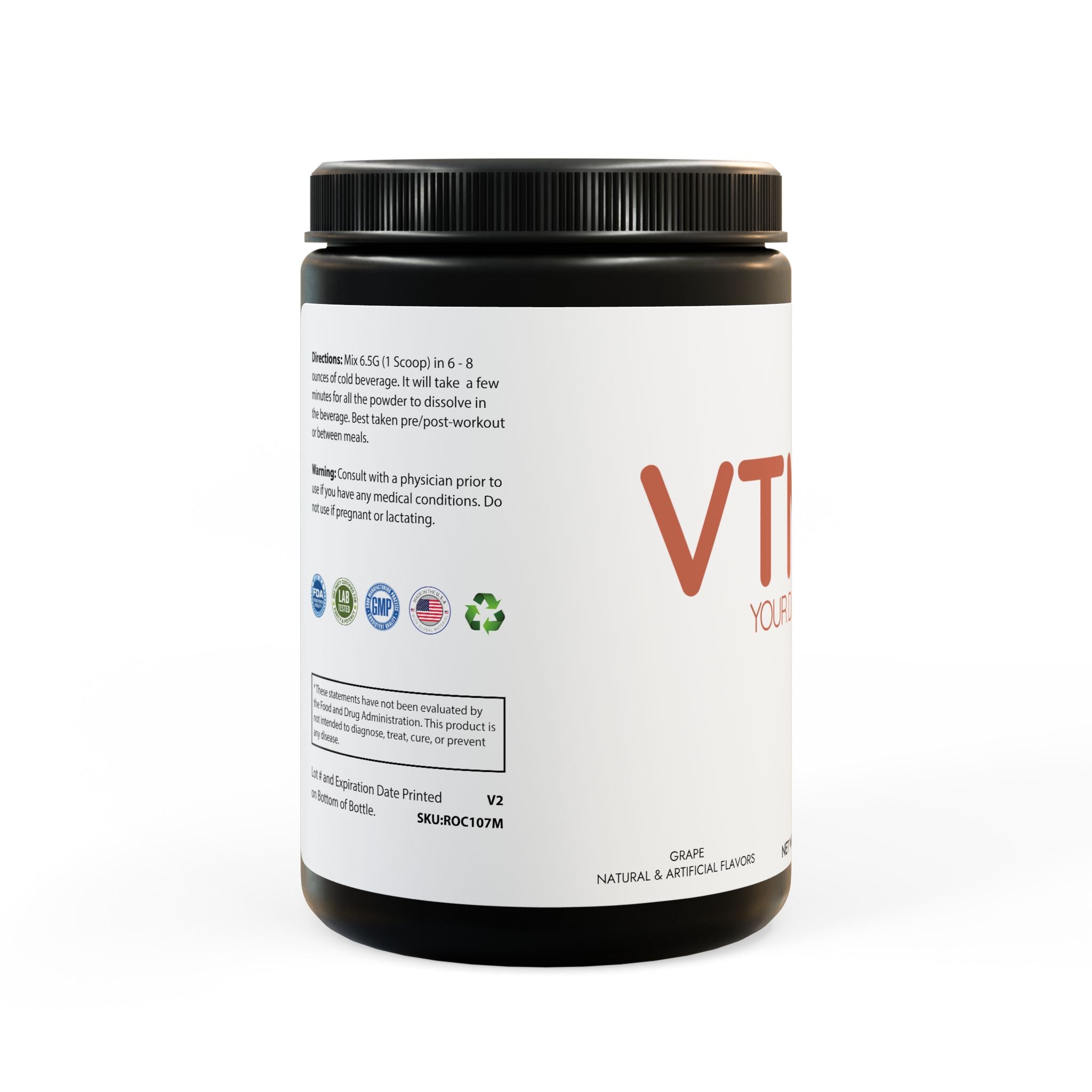 BCAA Supplement, Grape (325g, 11.46oz, 50 servings)