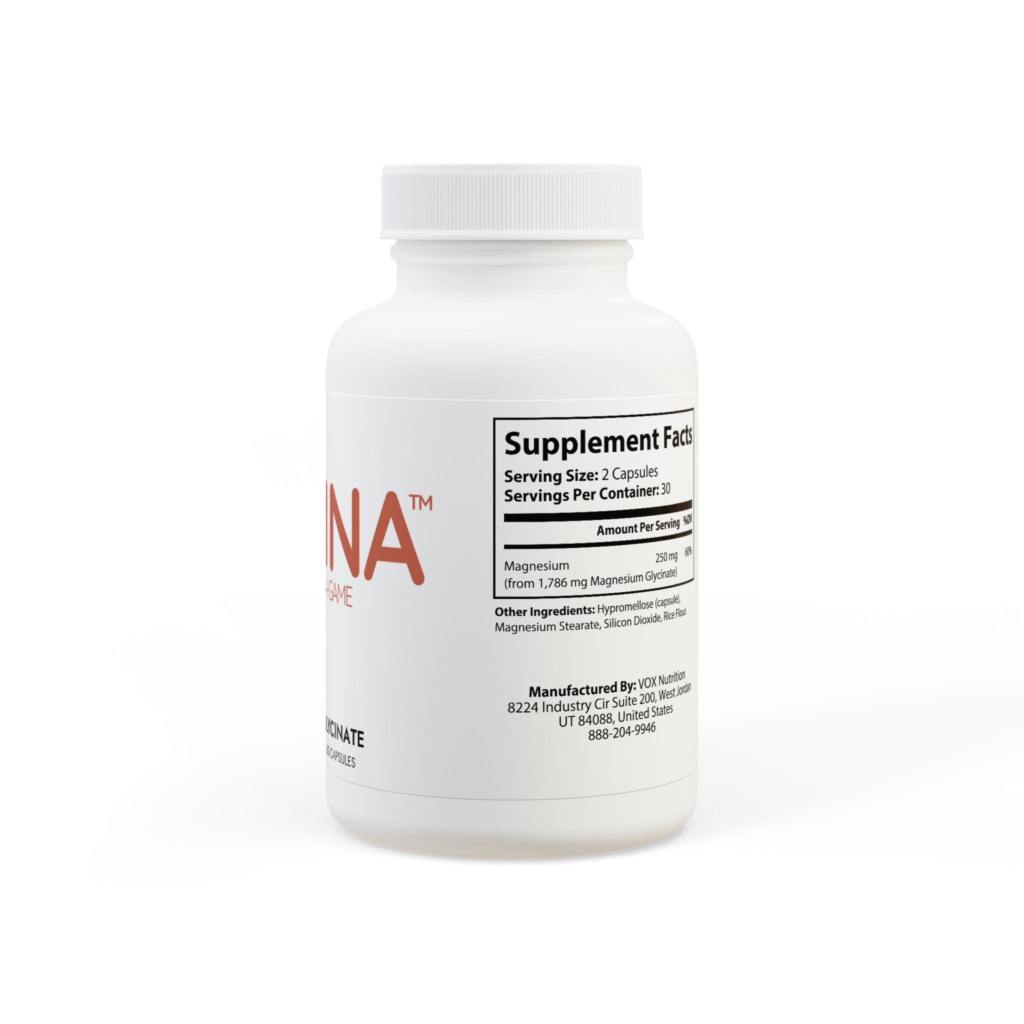 Magnesium Glycinate Supplement (60 Capsules)