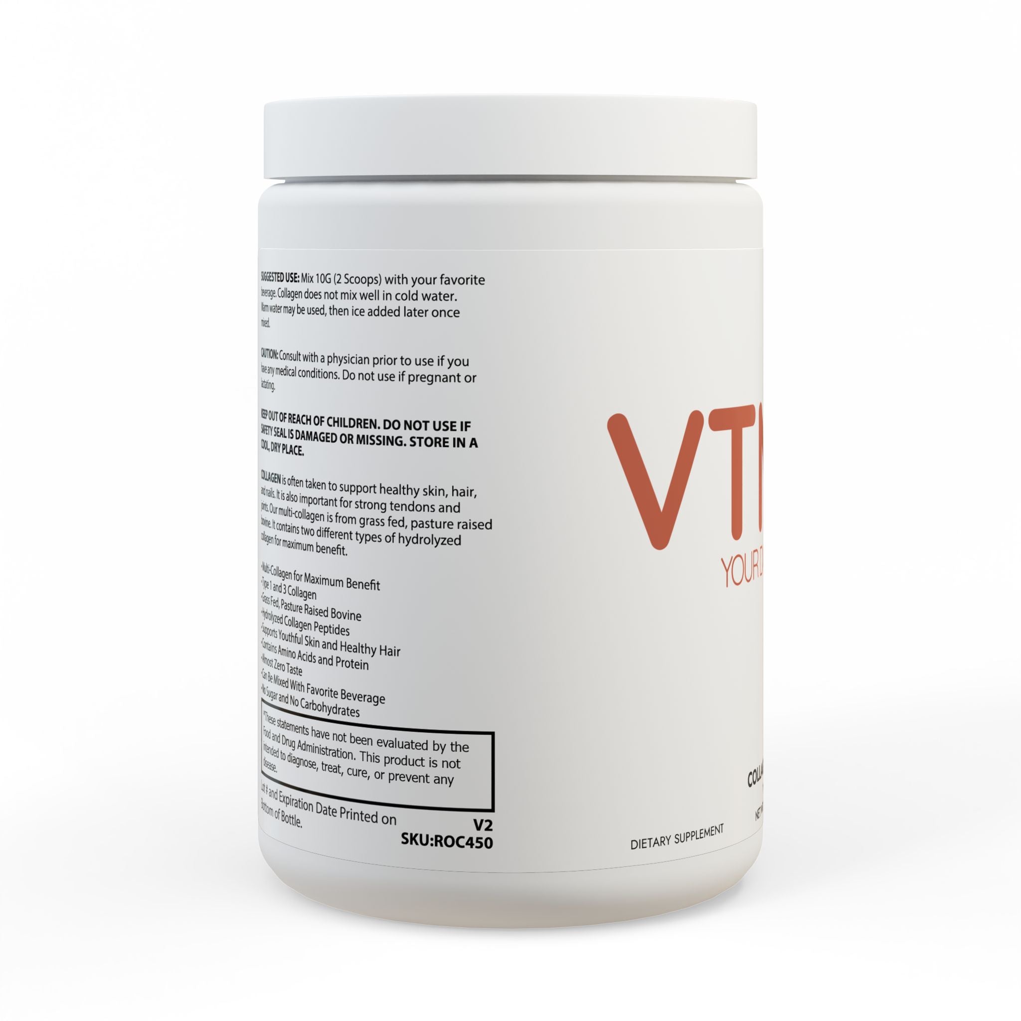 Collagen Peptides Type I & III Supplement (350g, 12.3oz)